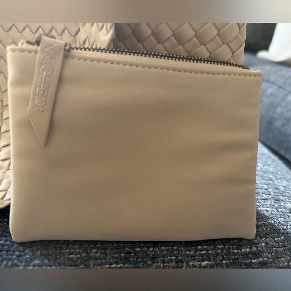 Naghedi Laguna Bag with Removable Change Purse Insert in Ecru Woven Bag - Picture 5 of 12
